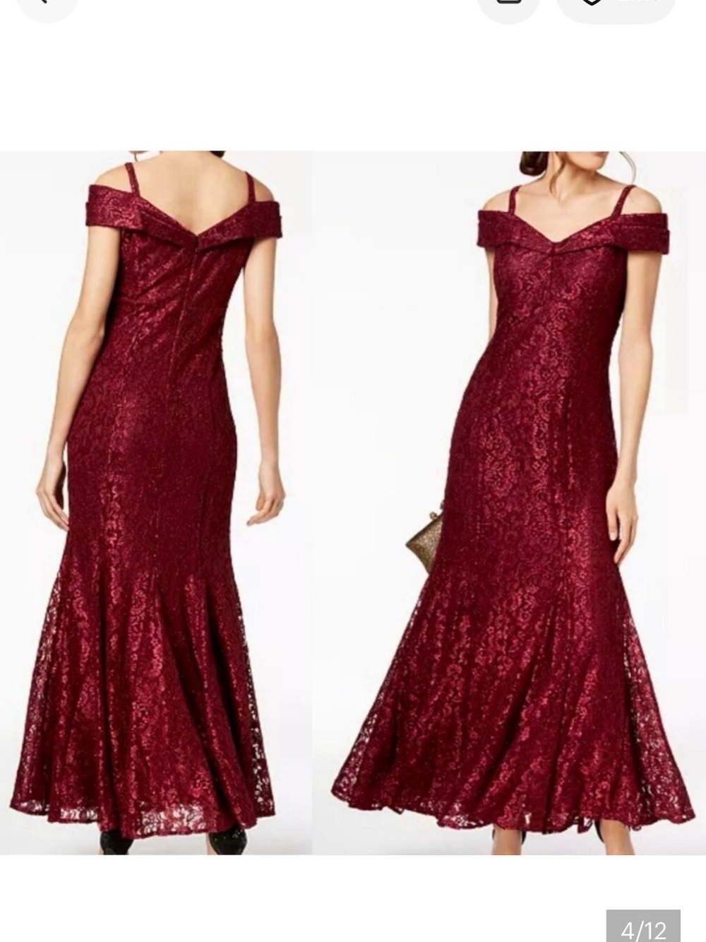 R&M Richards Wine Lace dress